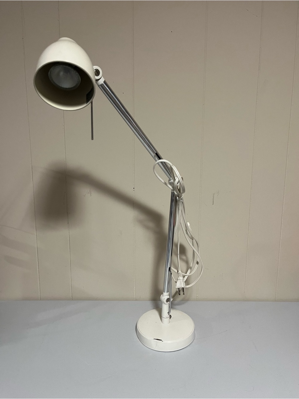 Adjustable White Desk Lamp - Minimal Modern Task Light